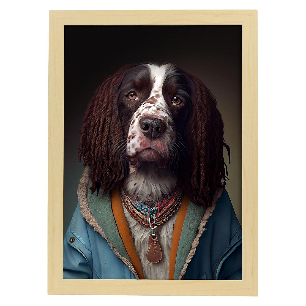 Nacnic Nacnic Lámina De Perro Springer Inglés Vestido