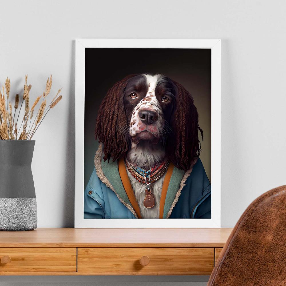 Nacnic Nacnic Lámina De Perro Springer Inglés Vestido