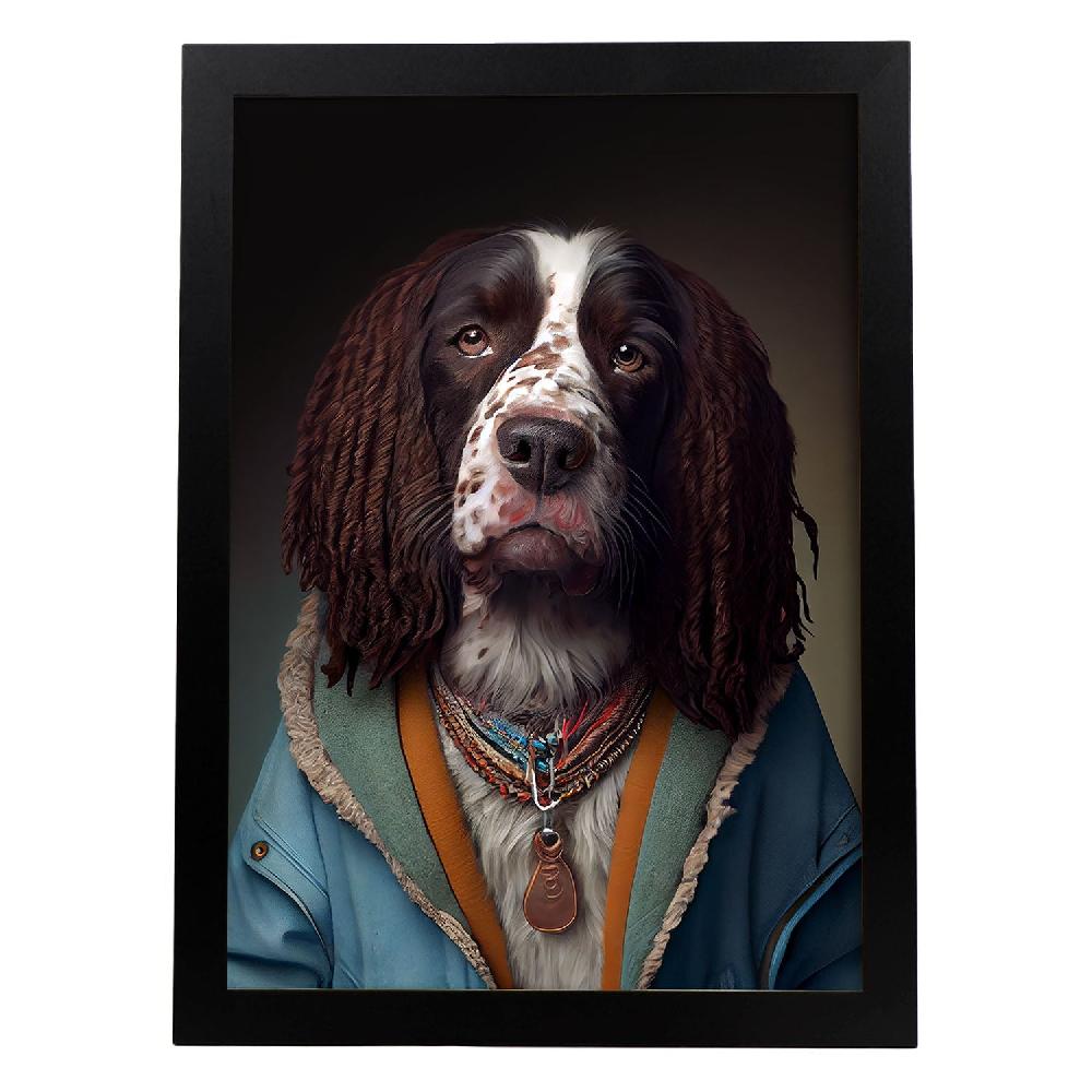 nacnic Nacnic Lámina de Perro Springer Inglés Vestido