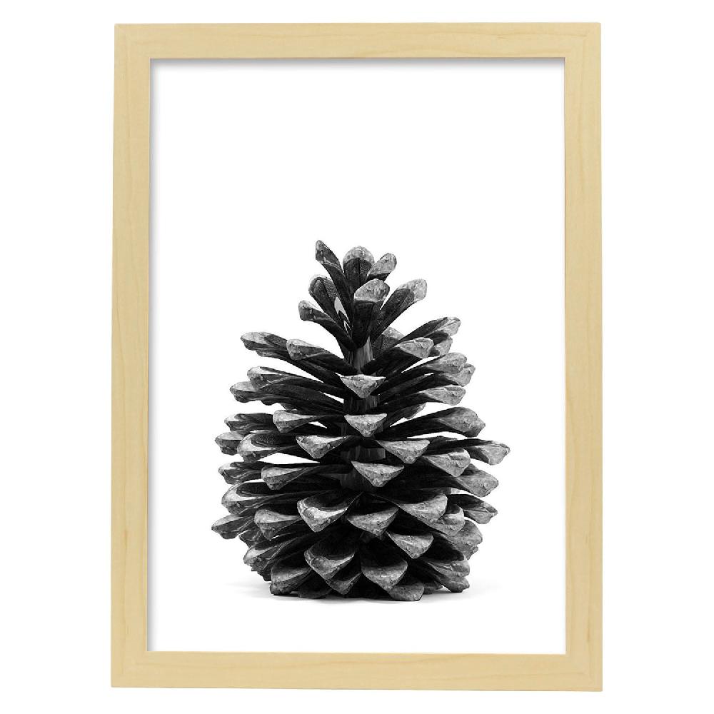 Nacnic Lámina De Piña De Pino En Blanco Y Negro