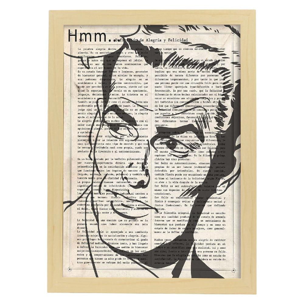 Nacnic Lámina De Pop Art Hombre Pensando