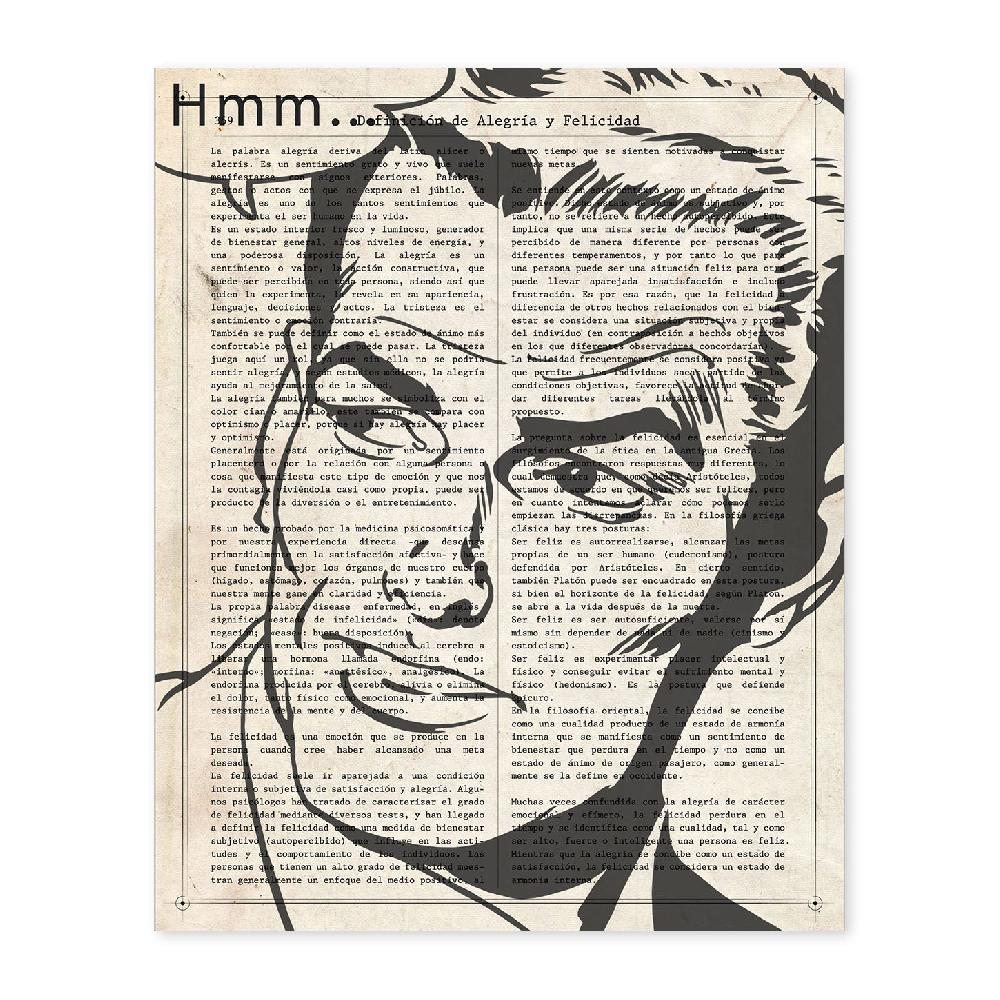 nacnic Lámina de Pop Art Hombre Pensando