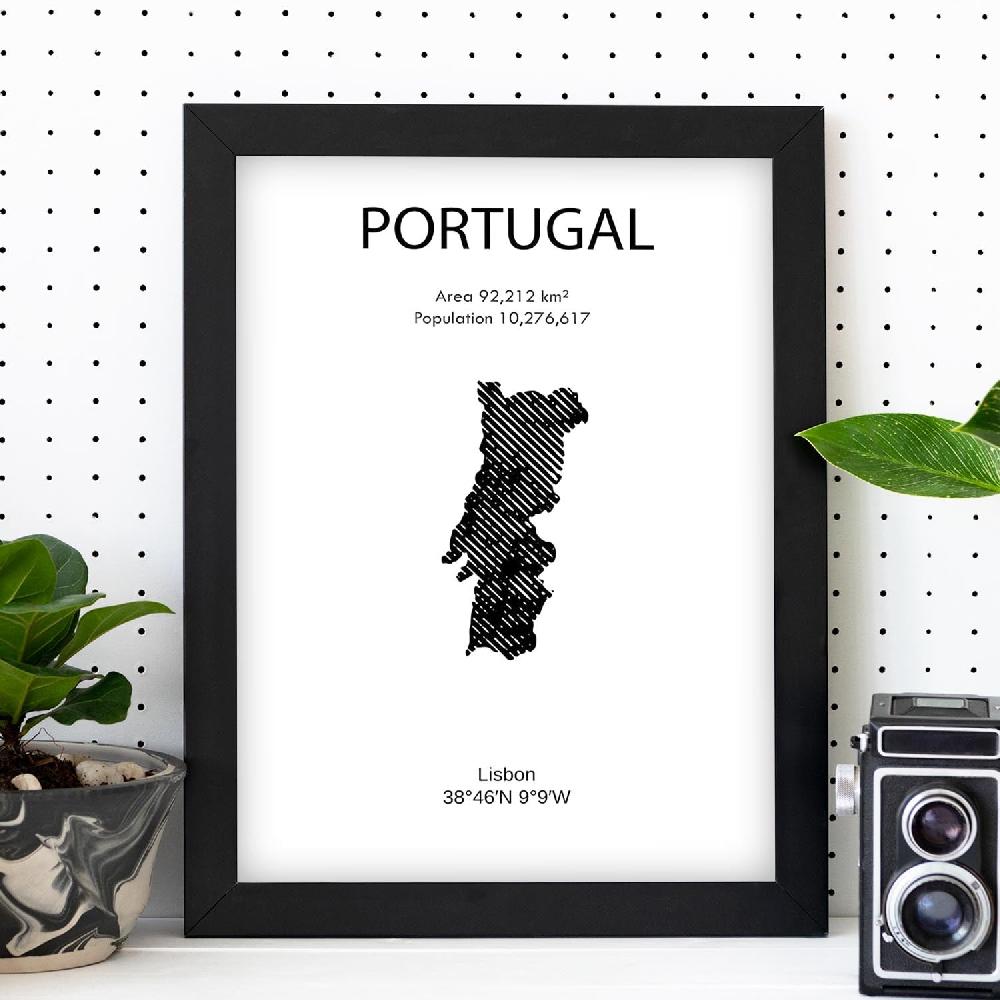 Nacnic Lámina De Portugal Mundo