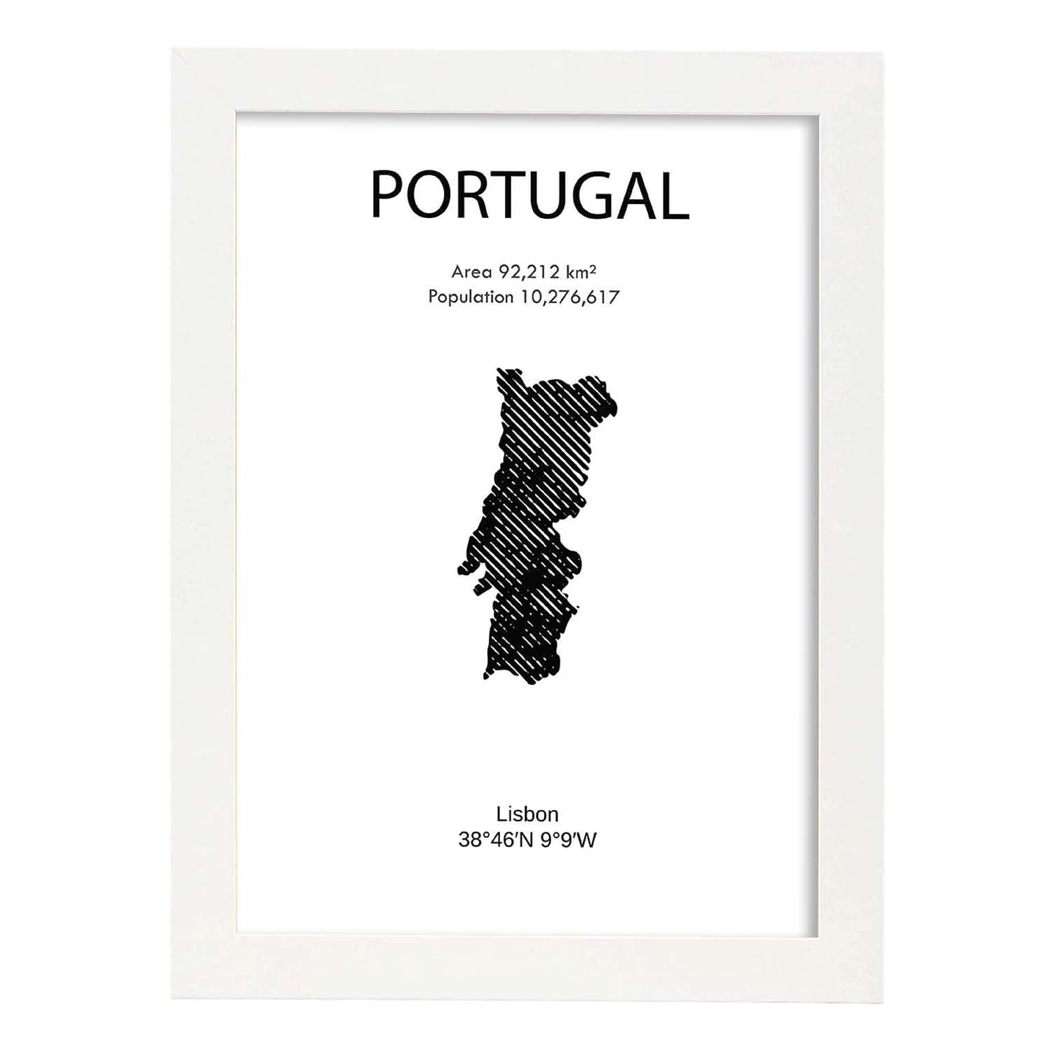 Nacnic Lámina De Portugal Mundo
