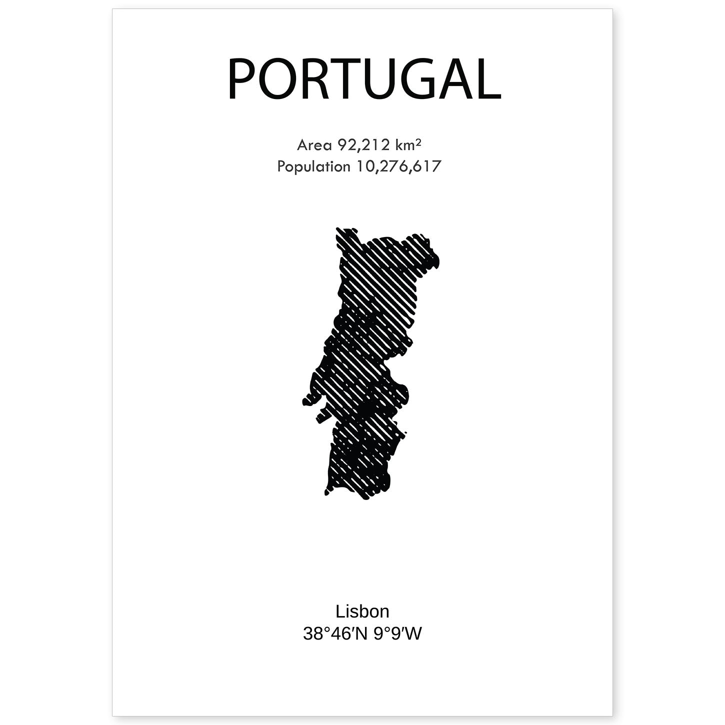 nacnic Lámina de Portugal Mundo