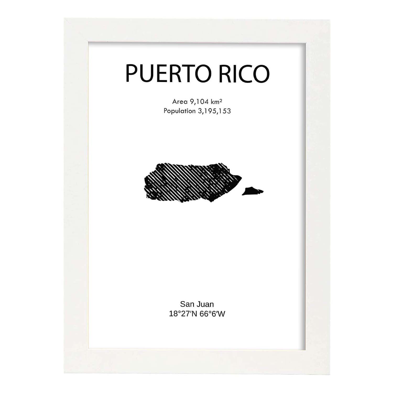 Nacnic Lámina De Puerto Rico Mundo