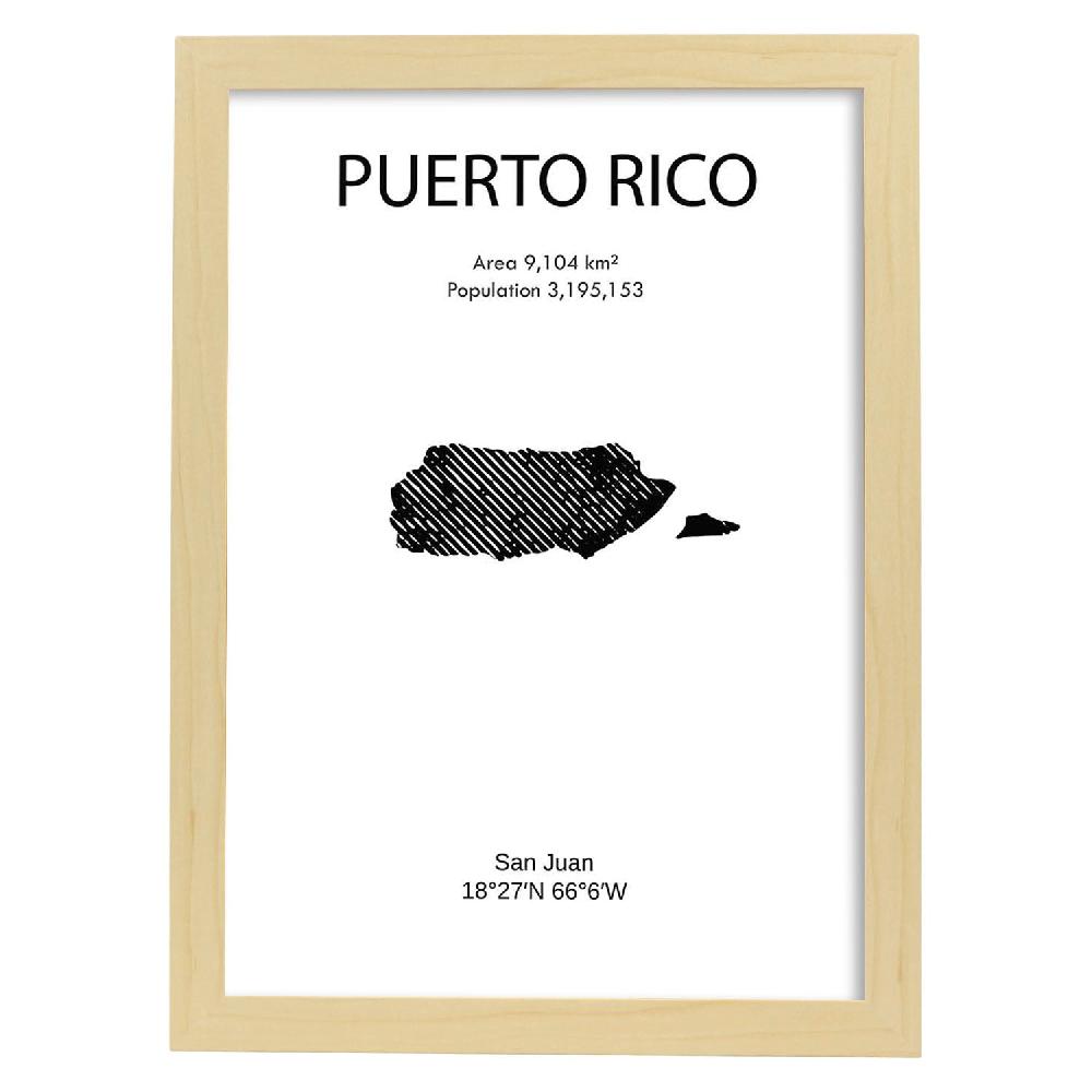 Nacnic Lámina De Puerto Rico Mundo
