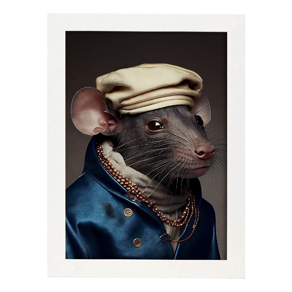 Nacnic Nacnic Lámina De Rata Vestida Con Ropa Humana