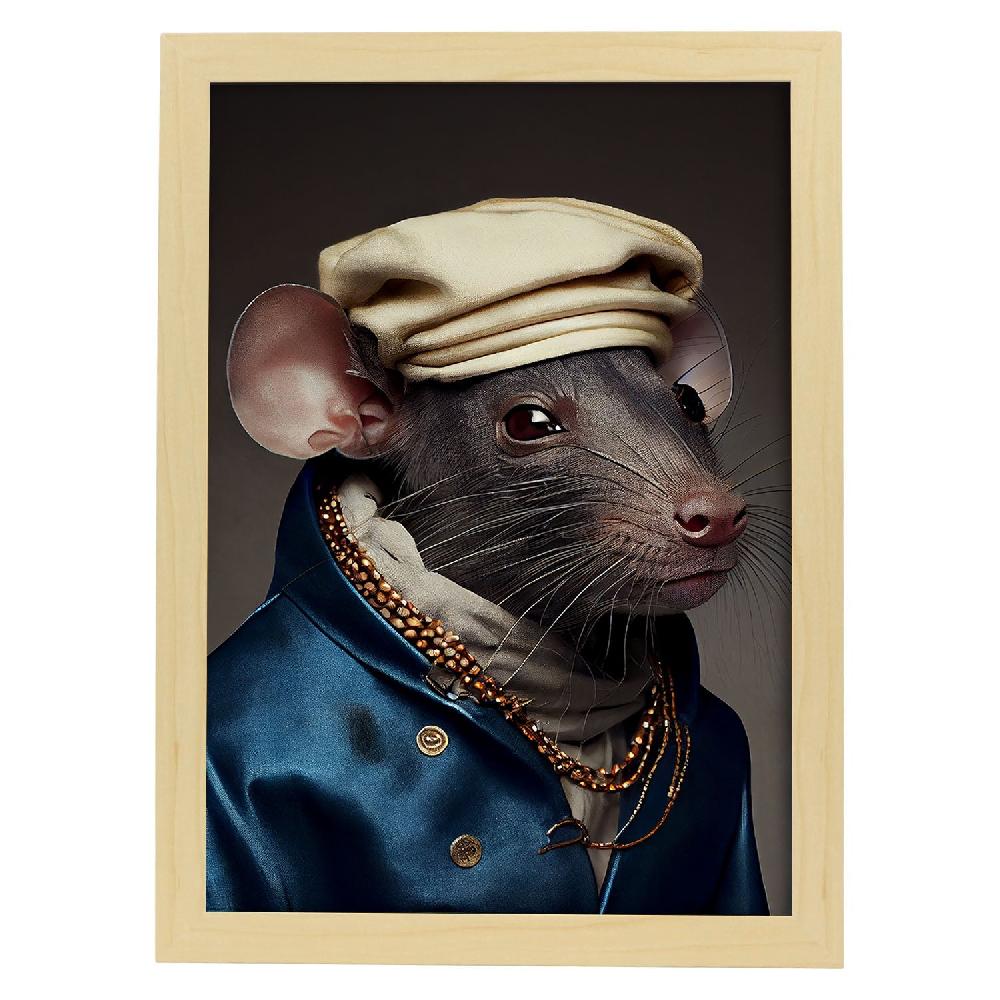 Nacnic Nacnic Lámina De Rata Vestida Con Ropa Humana