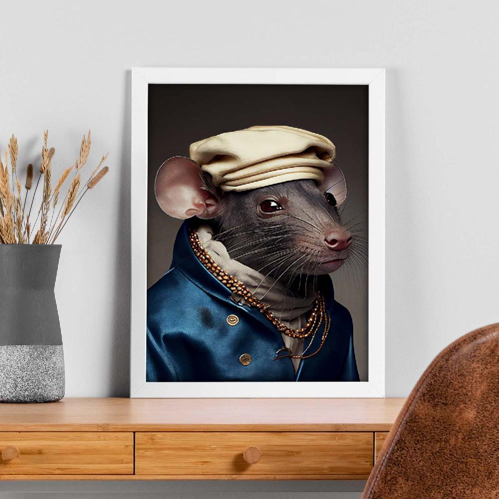 Nacnic Nacnic Lámina De Rata Vestida Con Ropa Humana