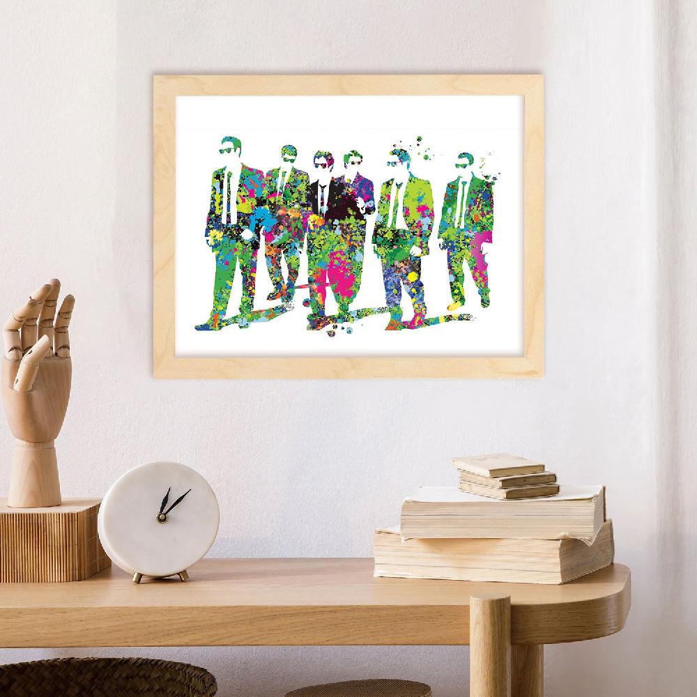 nacnic Lámina de Reservoir Dogs estilo acuarela