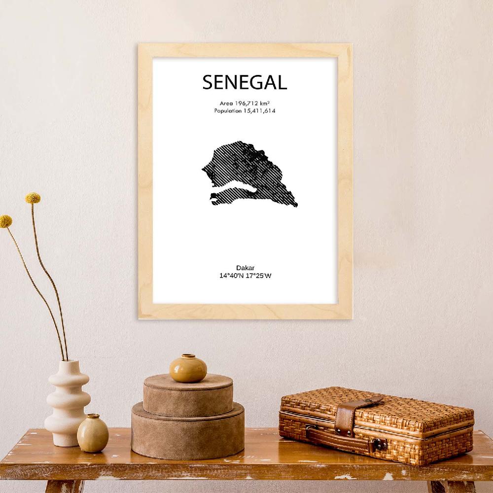 Nacnic Lámina De Senegal Mundo