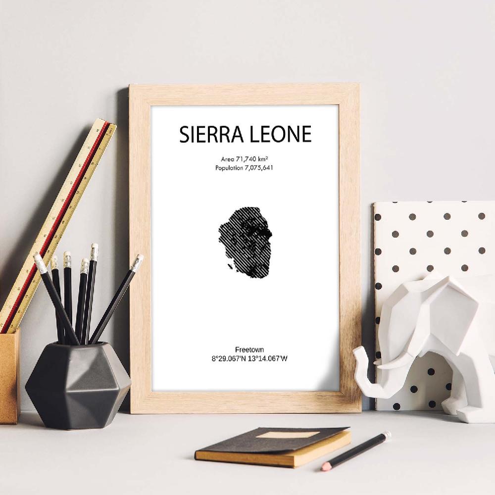 Nacnic Lámina De Sierra Leona Mundo