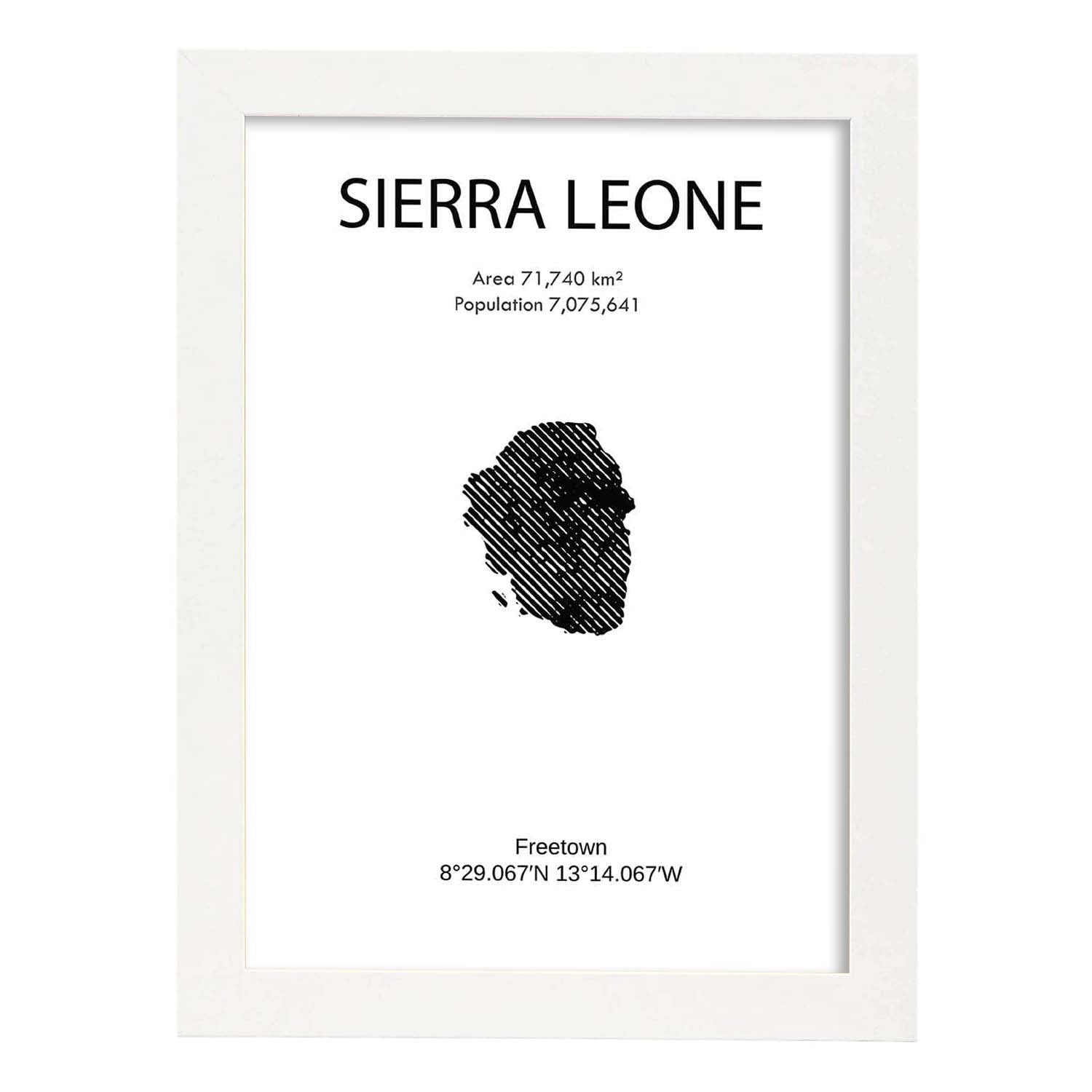 Nacnic Lámina De Sierra Leona Mundo
