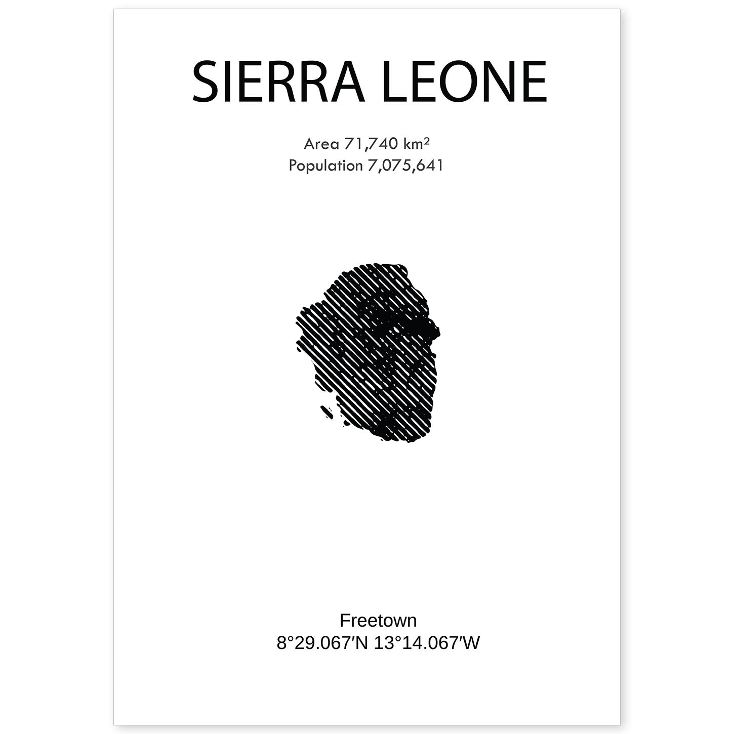 nacnic Lámina de Sierra Leona Mundo