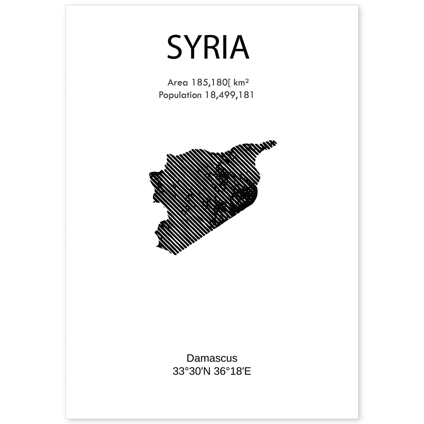 nacnic Lámina de Siria del Mundo