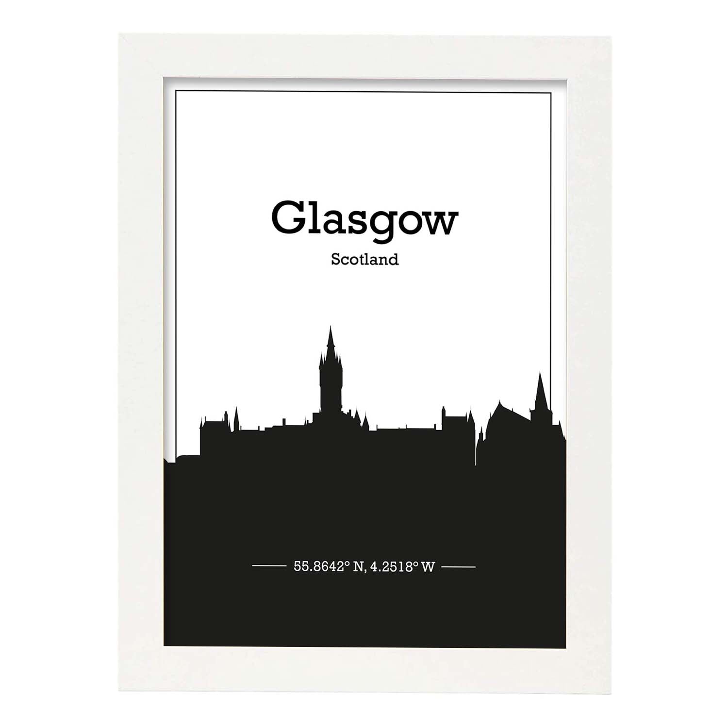 Nacnic Lámina De Skyline De Glasgow Escocia