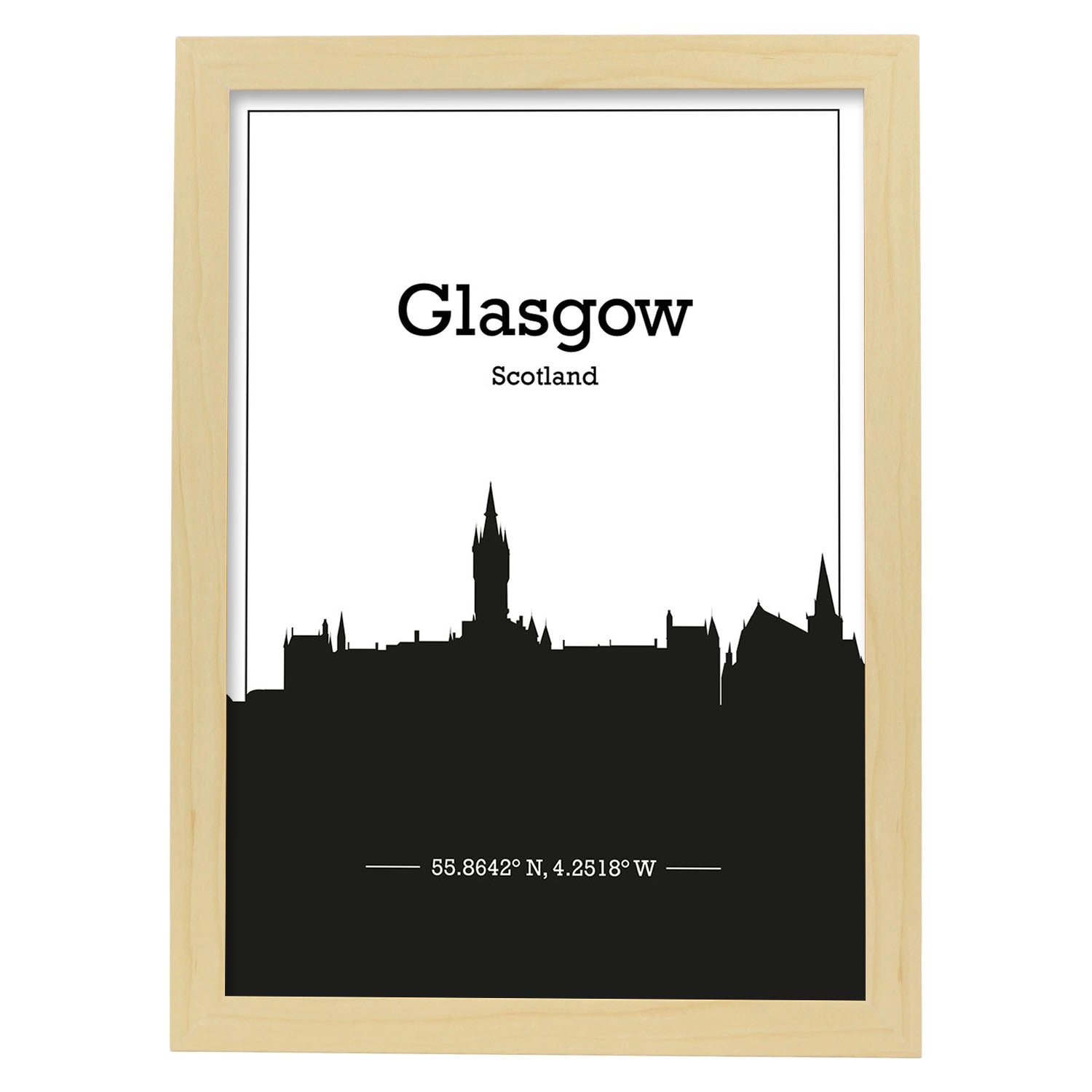 Nacnic Lámina De Skyline De Glasgow Escocia