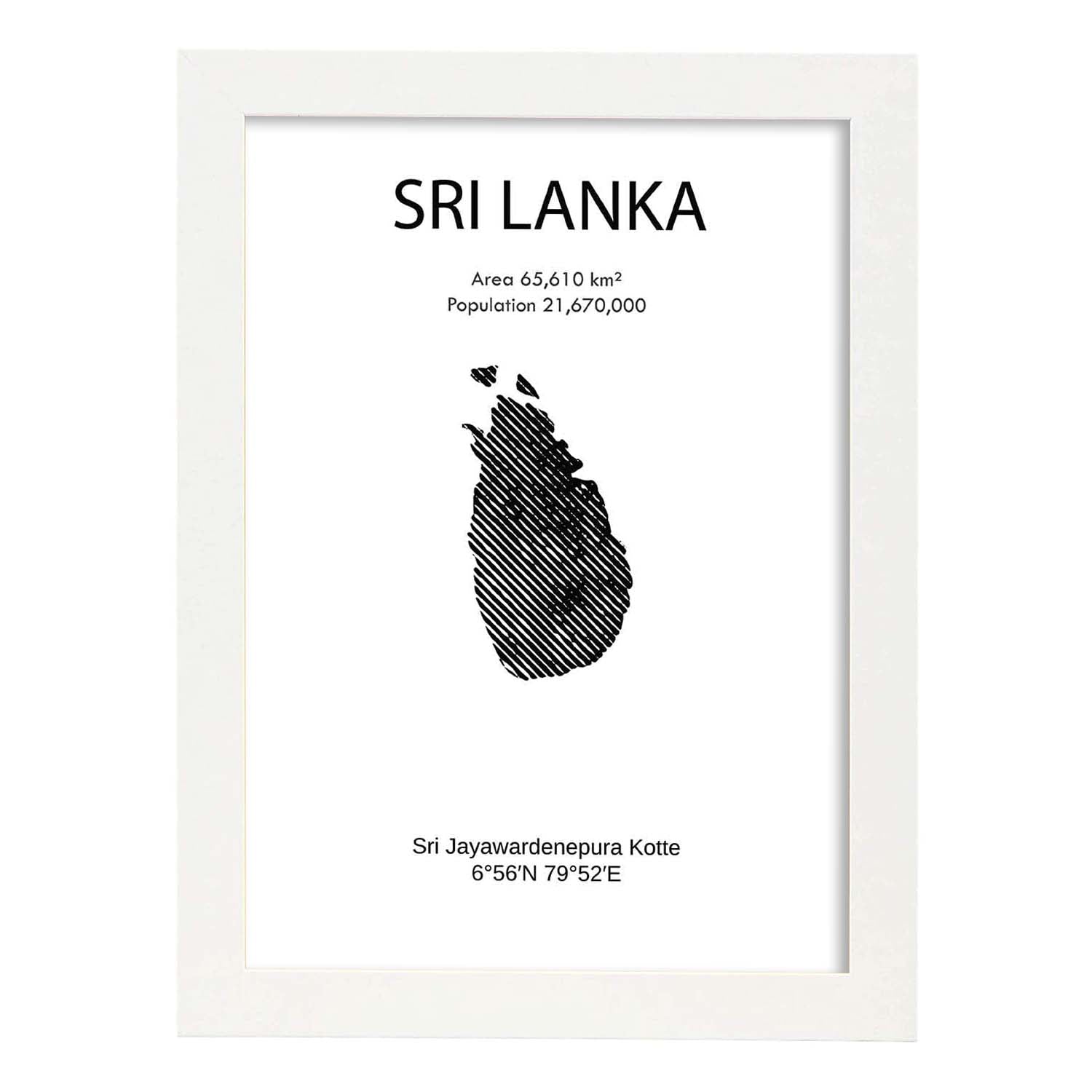 Nacnic Lámina De Sri Lanka Del Mundo