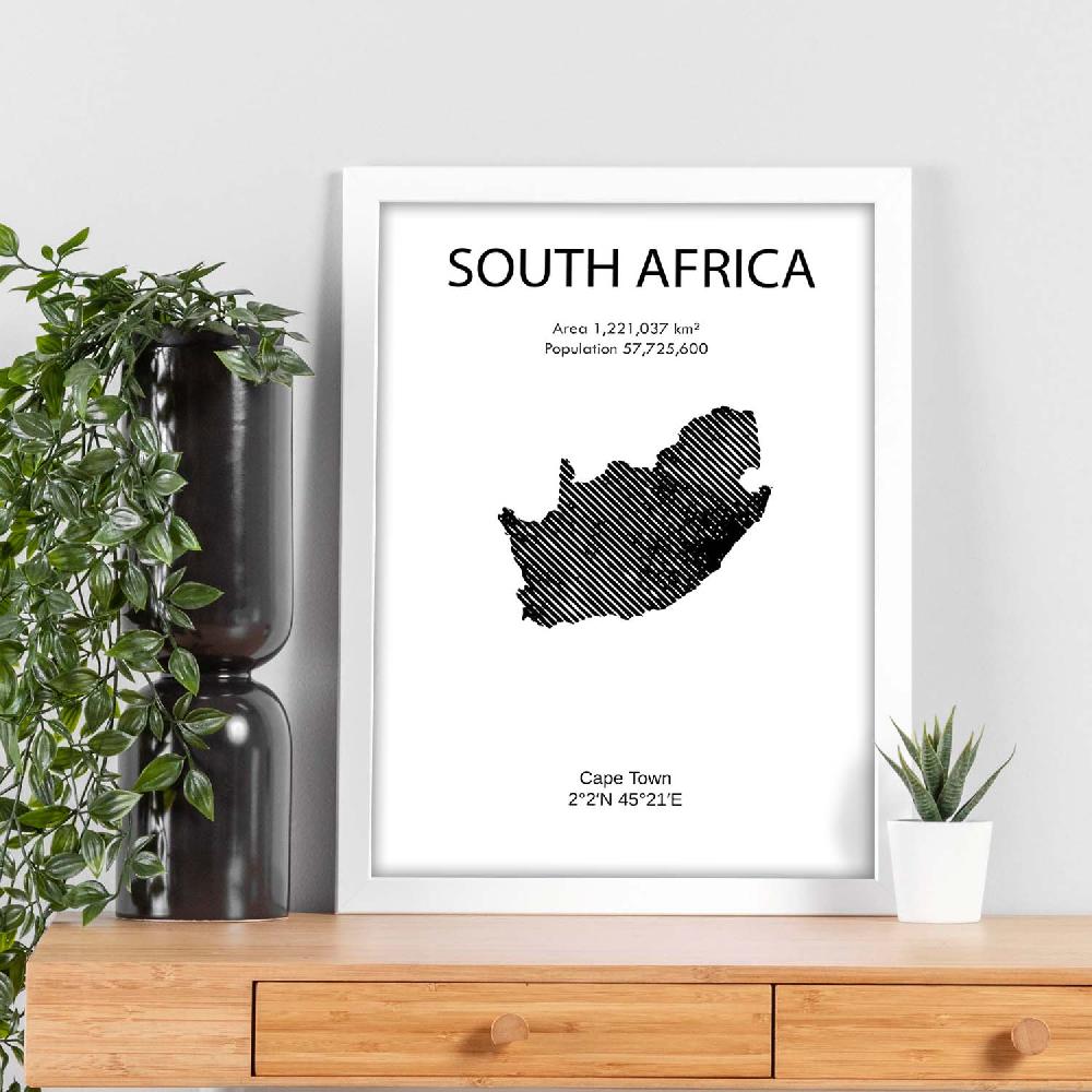 Nacnic Lámina De Sudáfrica Del Mundo