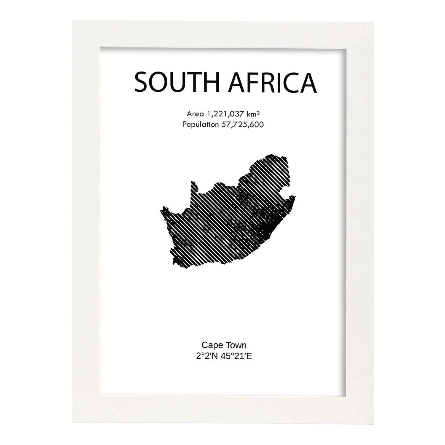 Nacnic Lámina De Sudáfrica Del Mundo
