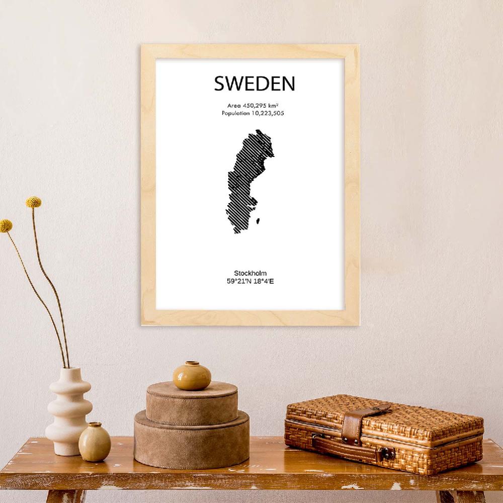 Nacnic Lámina De Suecia Del Mundo