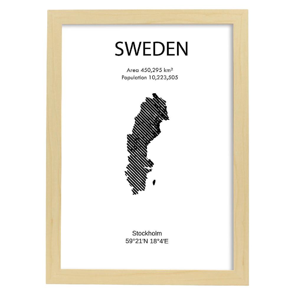 Nacnic Lámina De Suecia Del Mundo