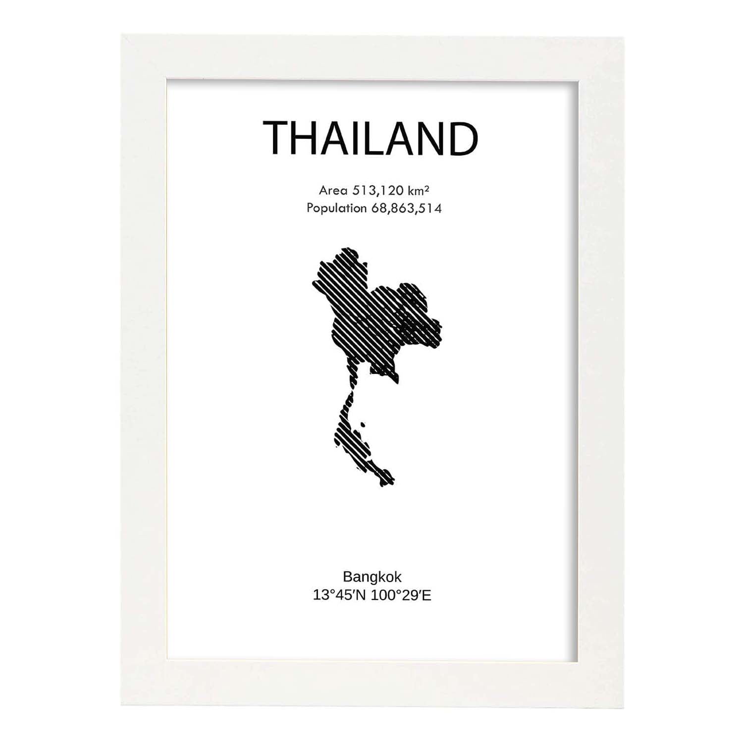 Nacnic Lámina De Tailandia Del Mundo