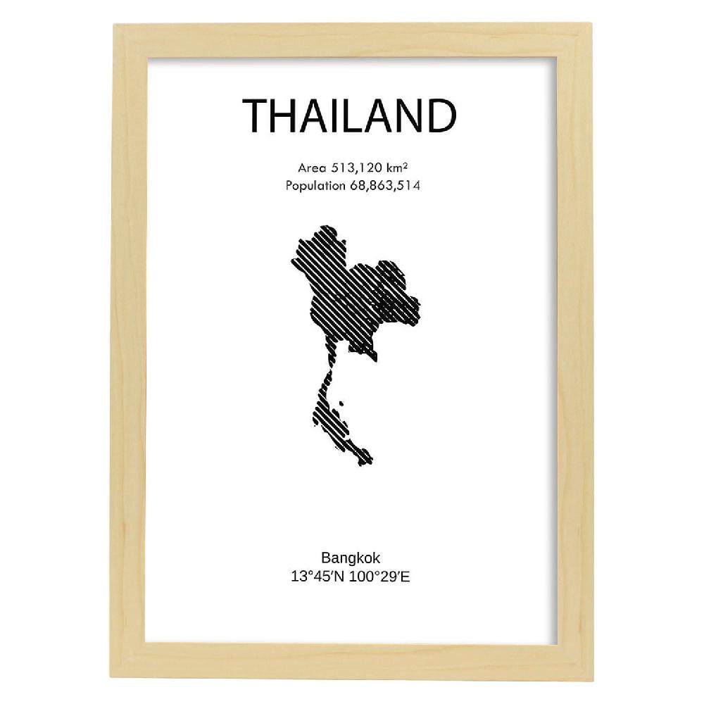 Nacnic Lámina De Tailandia Del Mundo