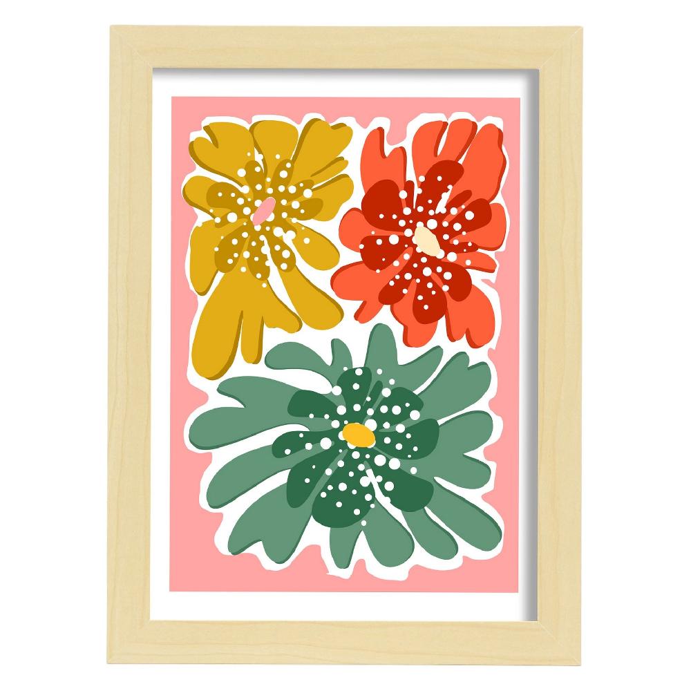 Nacnic Lámina De Trío De Flores