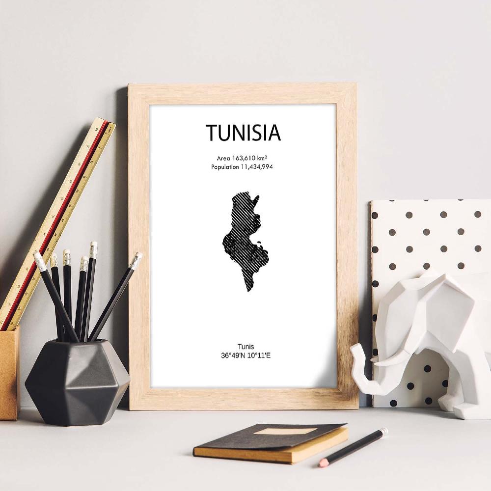 Nacnic Lámina De Tunez Del Mundo