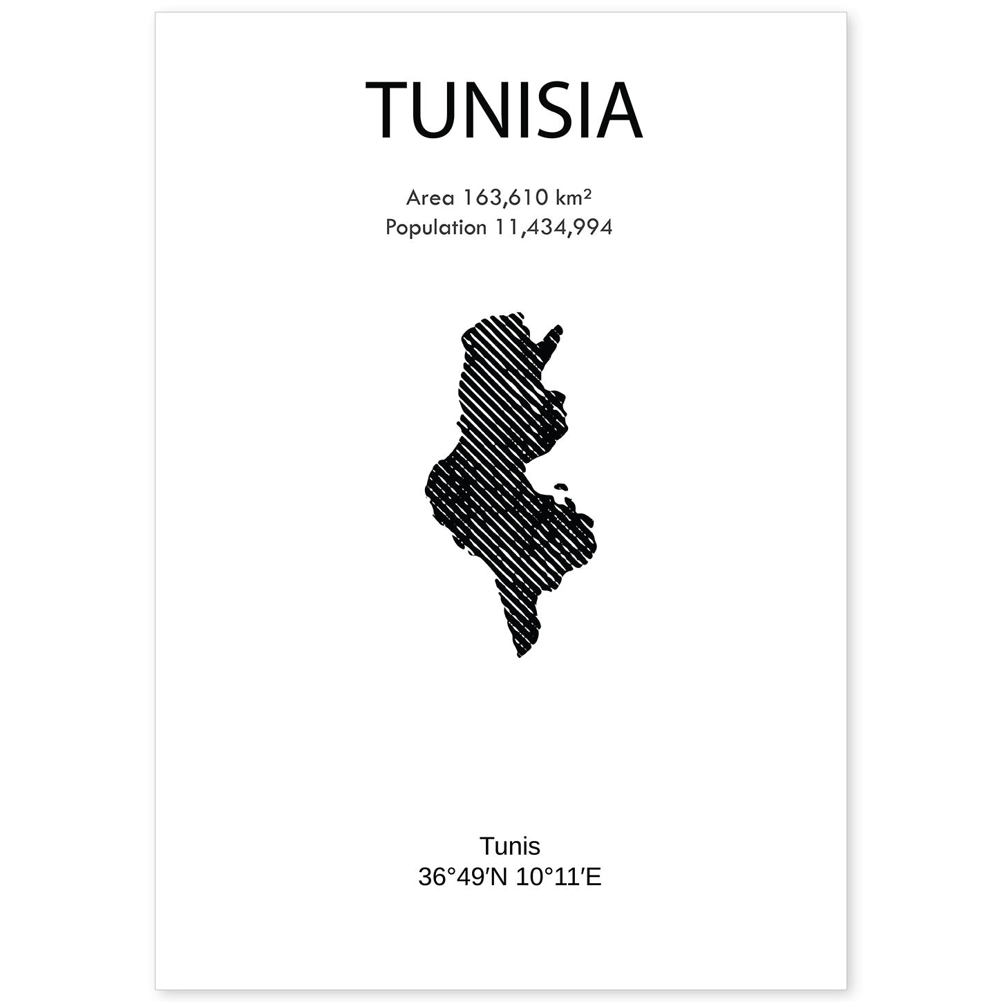 nacnic Lámina de Tunez del Mundo