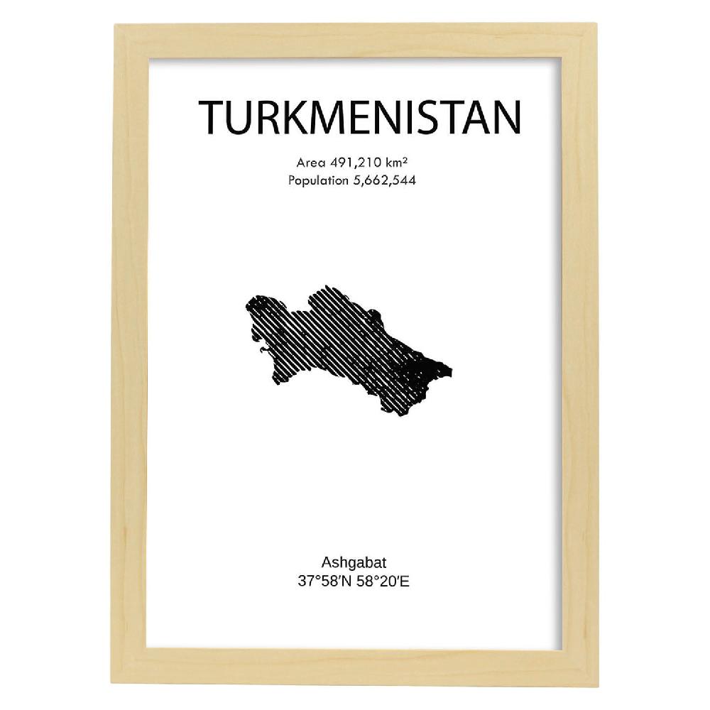 Nacnic Lámina De Turkmenistan Del Mundo