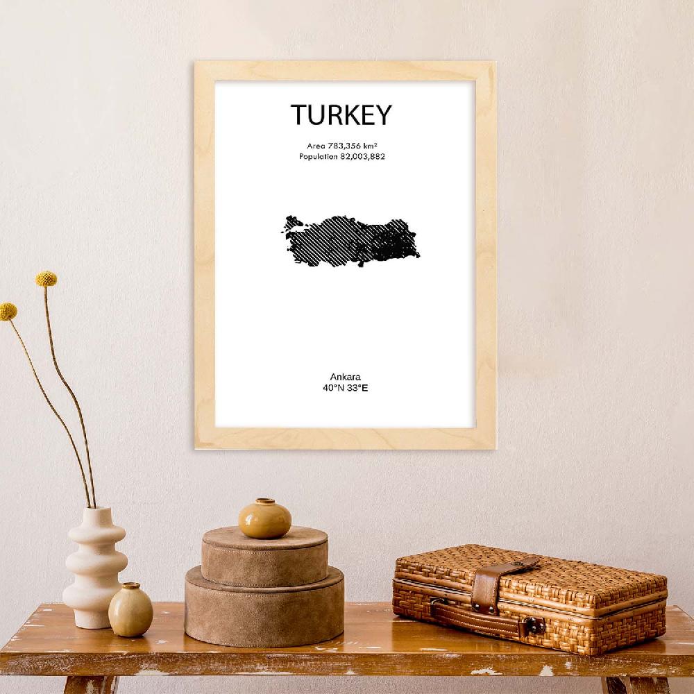 Nacnic Lámina De Turquía Del Mundo