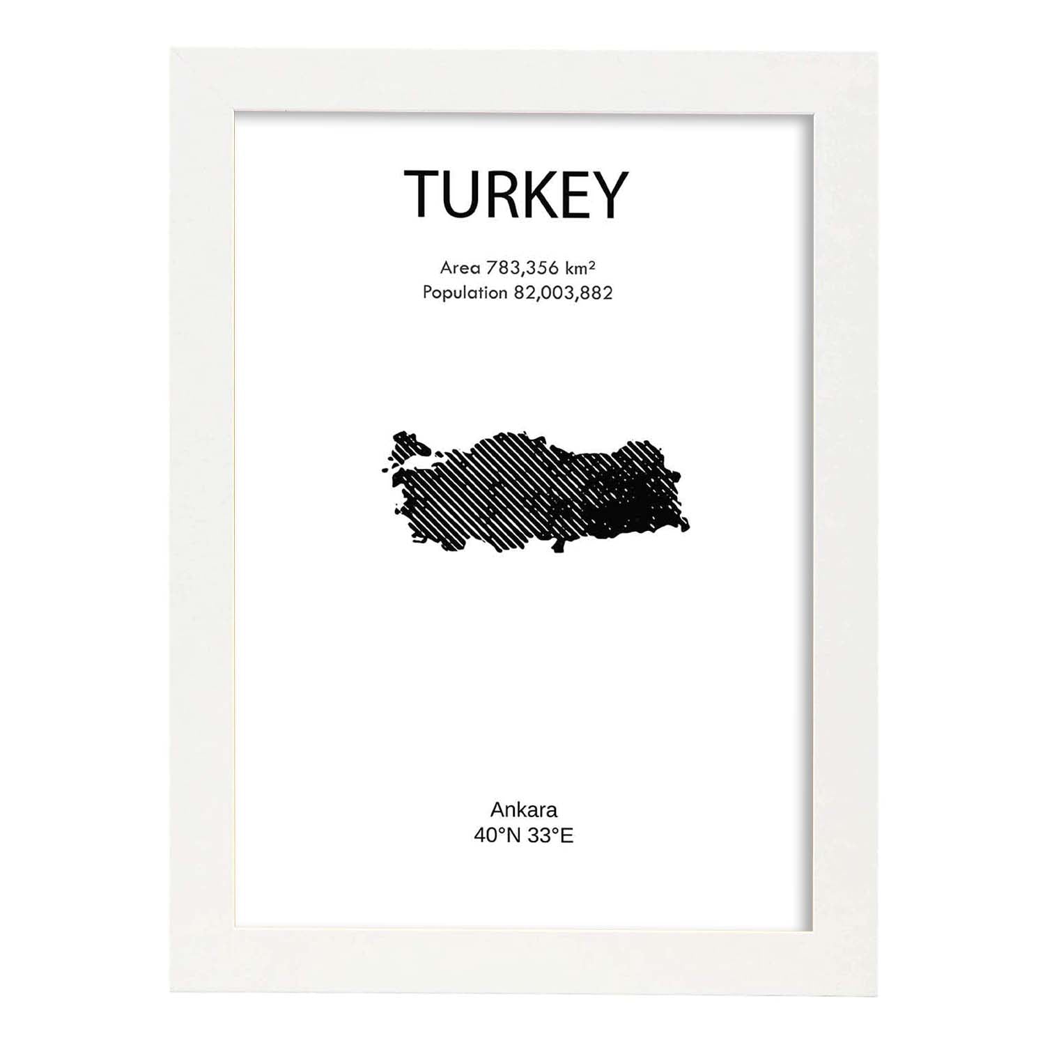 Nacnic Lámina De Turquía Del Mundo