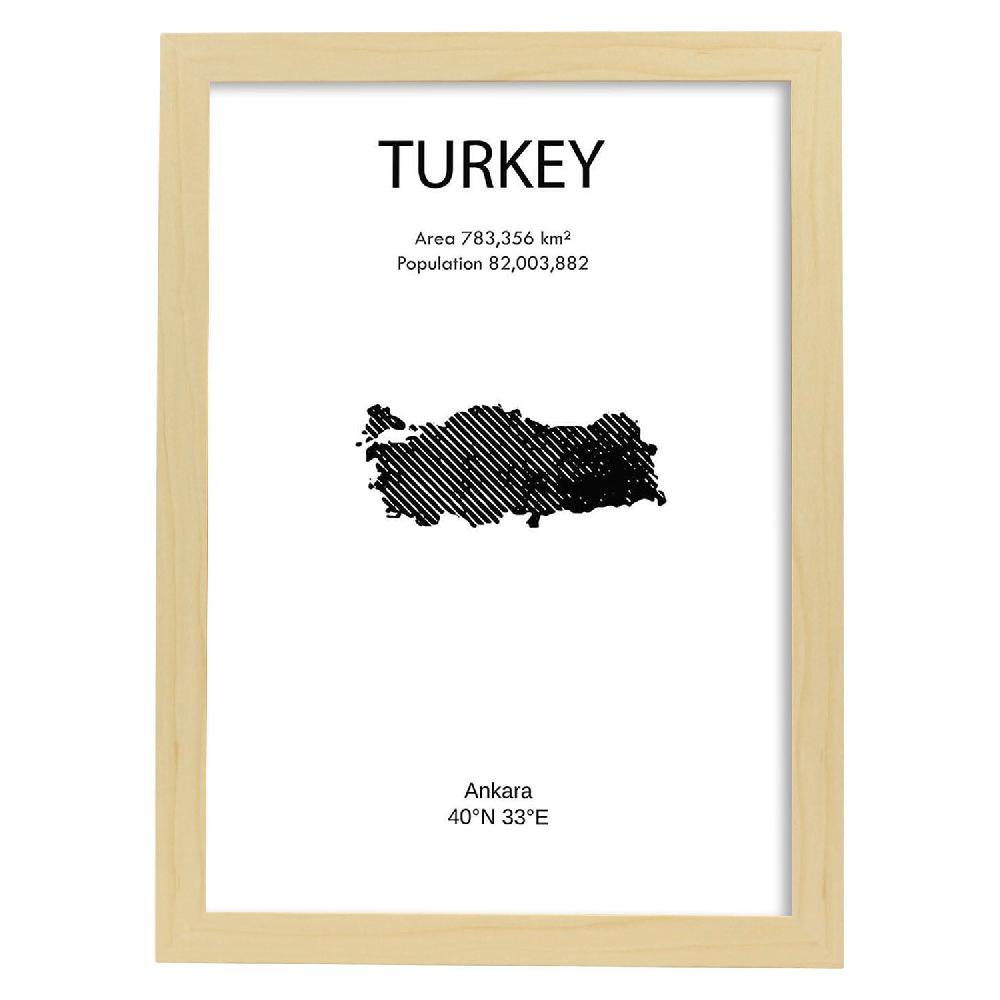 Nacnic Lámina De Turquía Del Mundo