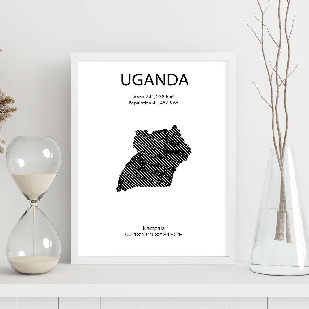 Nacnic Lámina De Uganda Mundo