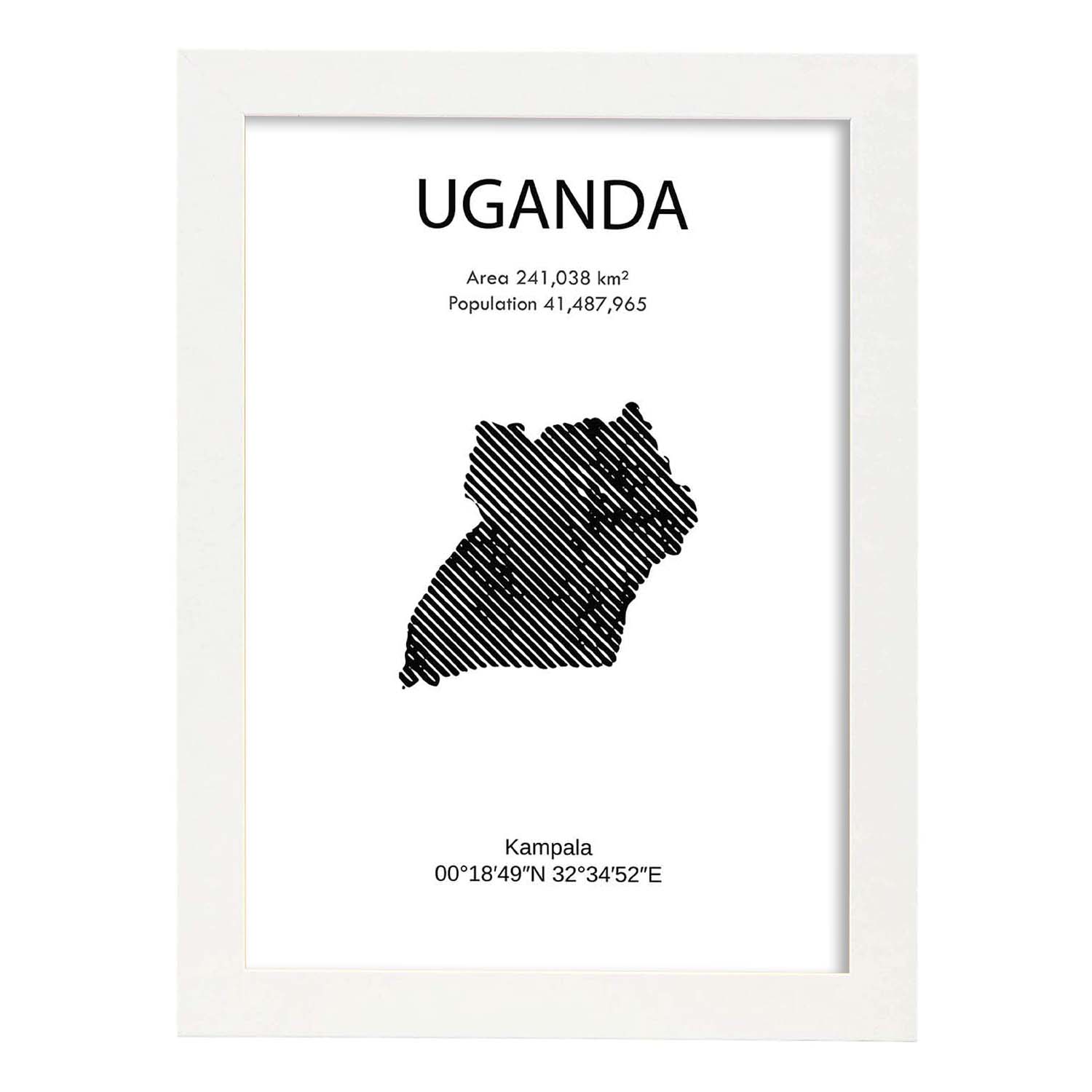 Nacnic Lámina De Uganda Mundo