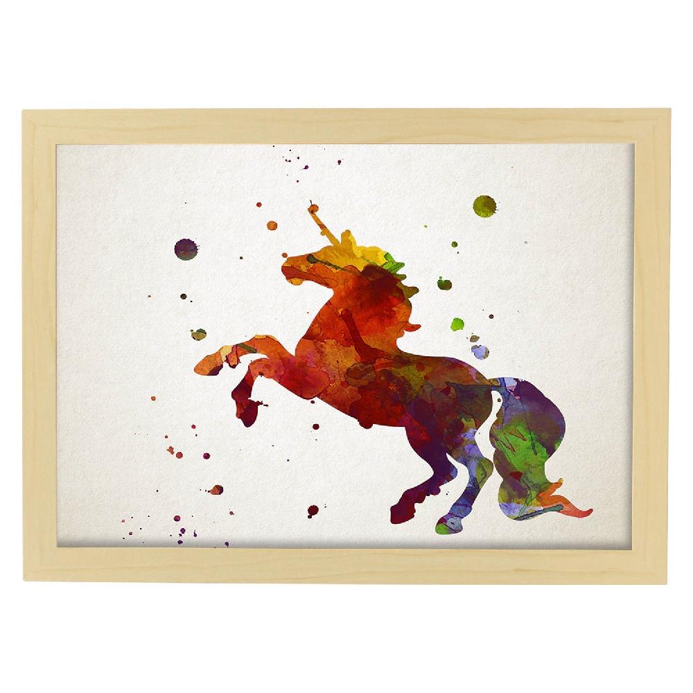 Nacnic Lámina De Unicornio Estilo Acuarela