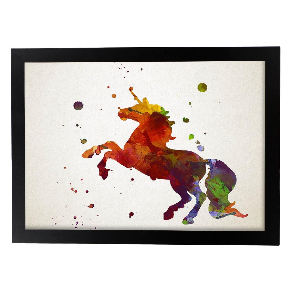 Nacnic Lámina De Unicornio Estilo Acuarela