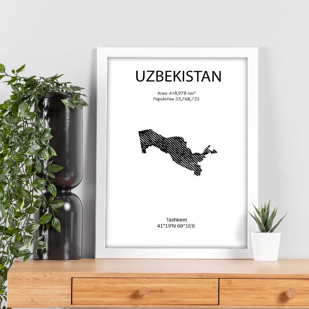 Nacnic Lámina De Uzbekistan Mundo