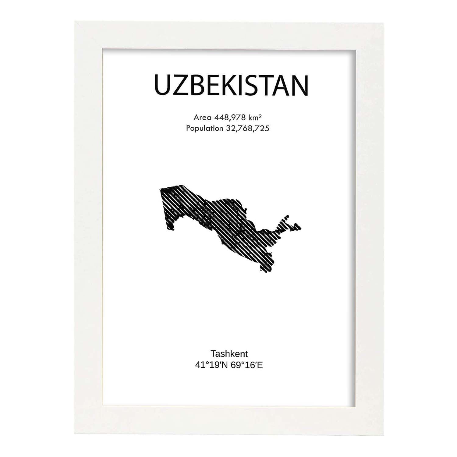 Nacnic Lámina De Uzbekistan Mundo