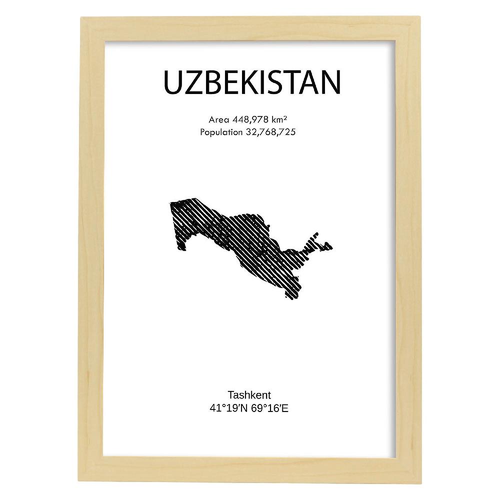 Nacnic Lámina De Uzbekistan Mundo