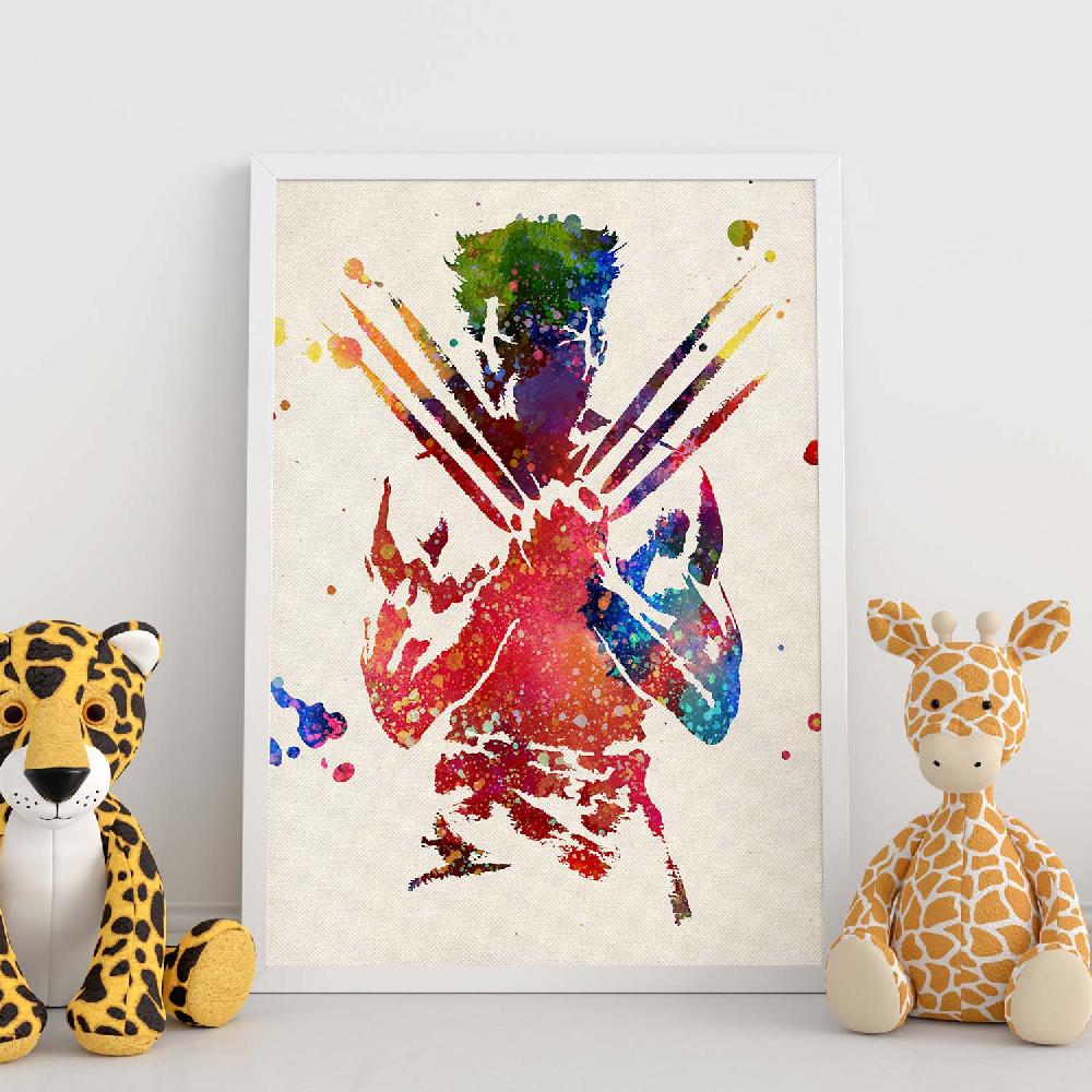 Nacnic Lámina De Wolverine En Acuarela De Cine