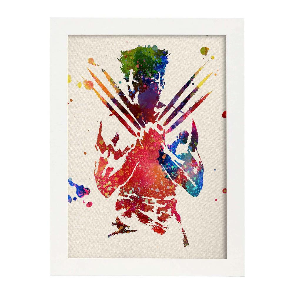 Nacnic Lámina De Wolverine En Acuarela De Cine