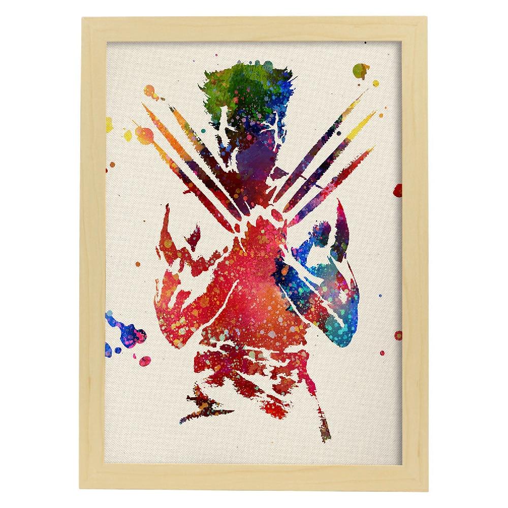 Nacnic Lámina De Wolverine En Acuarela De Cine