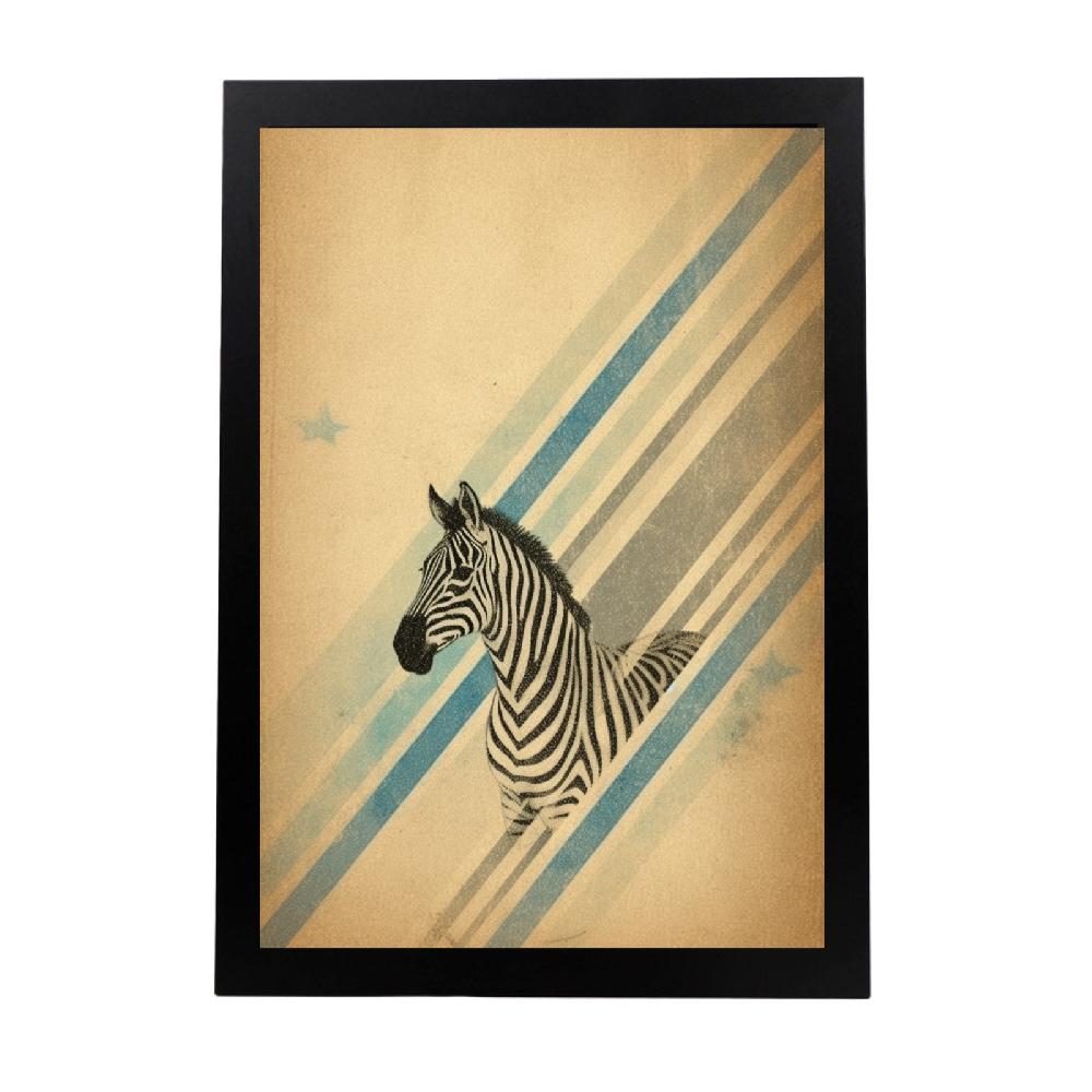 nacnic Lámina de Zebra y Estrella Pastel
