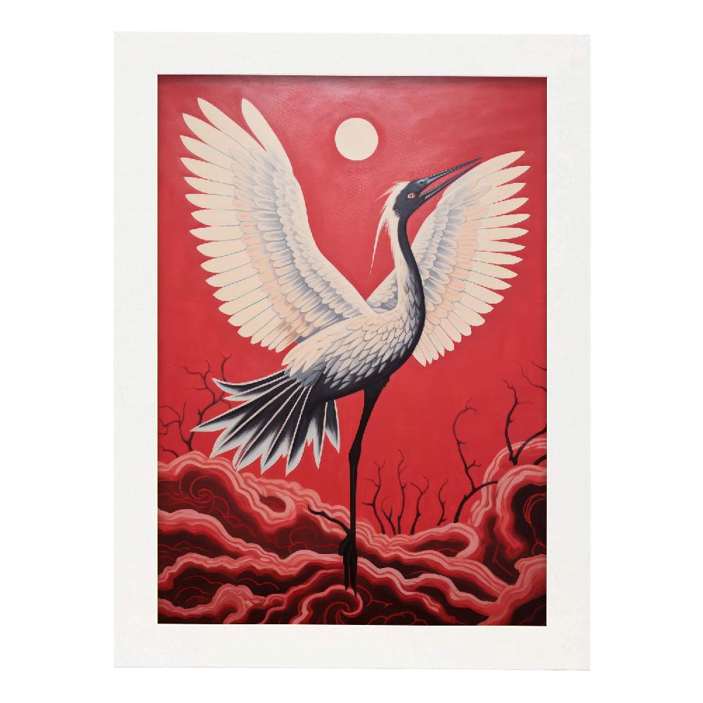 Nacnic Nacnic Lámina Decorativa Japonesa Grúa Estelar