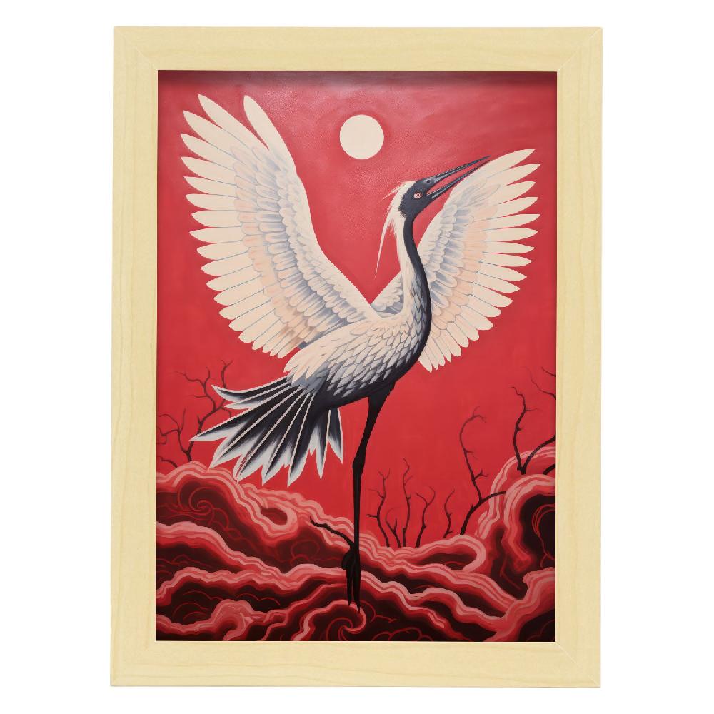 Nacnic Nacnic Lámina Decorativa Japonesa Grúa Estelar
