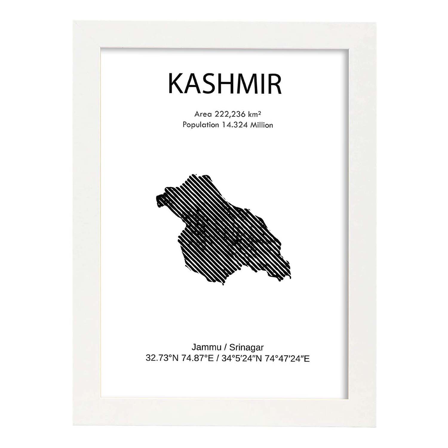 Nacnic Lámina Del País Kashmir
